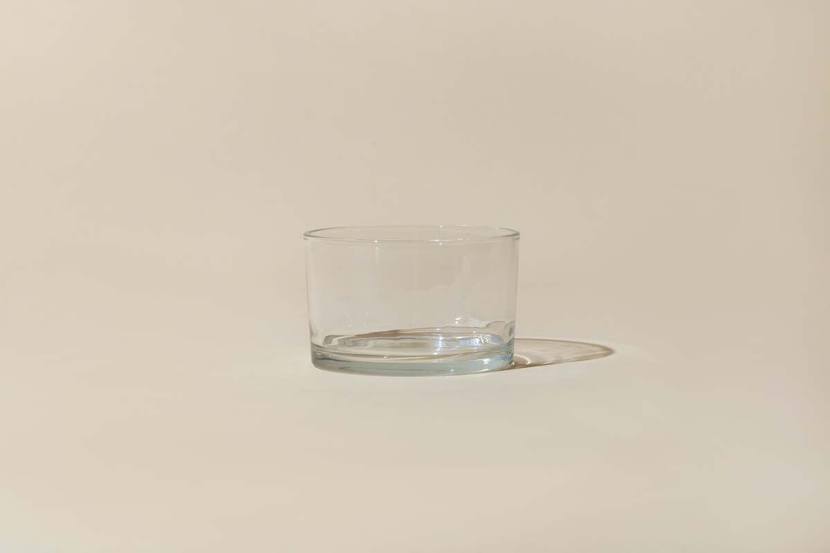 Clear Glass Candle Jar No Lid