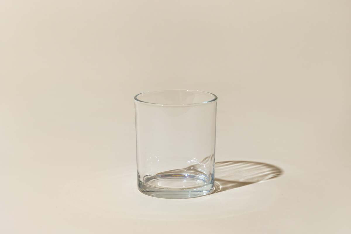 Clear Glass Candle Jar No Lid